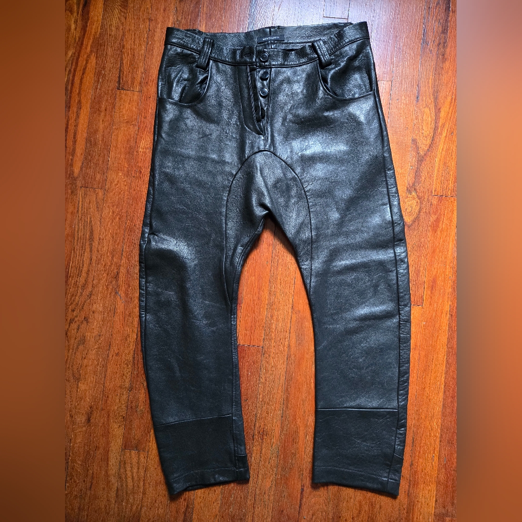 Ann Everett Leather Barrel Pant